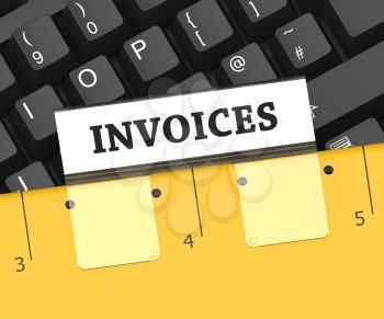 Invoices File Meaning Folders Finance And Document 3d Rendering