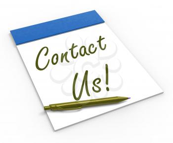 Contact Us! Notebook Meaning Customer Service Assistance And Support