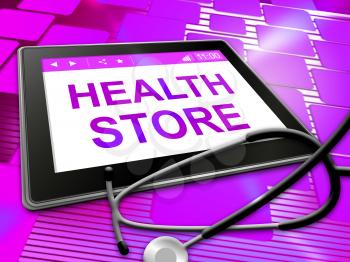Health Store Showing Preventive Medicine And Buy
