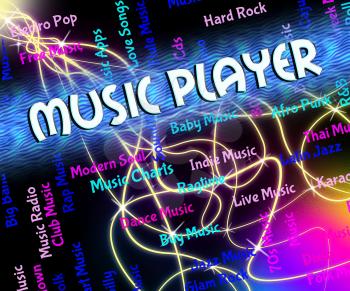 Music Player Meaning Sound Track And Tunes