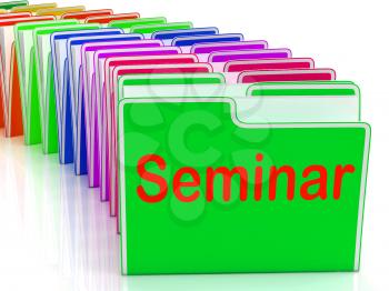 Seminar Folders Showing Convention Presentation Or Meeting