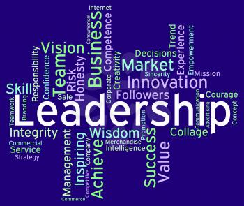 Leadership Words Indicating Directing Authority And Management 