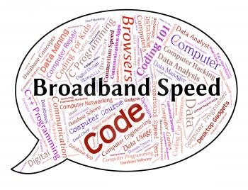 Broadband Speed Representing World Wide Web And Lan Network