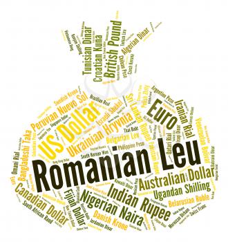 Romanian Leu Representing Exchange Rate And Word 