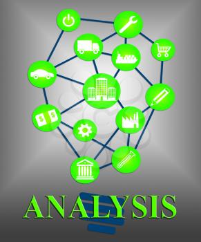 Analysis Icons Indicating Data Analytics And Investigation