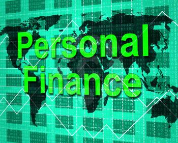 Personal Finance Representing Budget Earnings And Investment