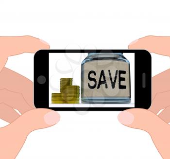 Save Jar Displaying Save Or Set Aside Money And Finances
