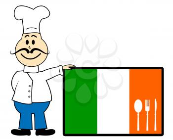 Ireland Chef Representing Cooking In Kitchen And Preparing Food