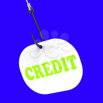 Credit On Hook Meaning Financial Loan Or Bank Money