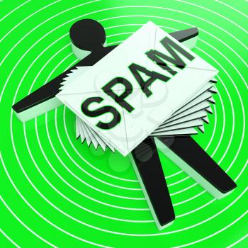 Spam Target Showing Junk Unsolicited Unwanted E-mail