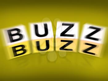 Buzz Blocks Displaying Excitement Attention and Public visibility