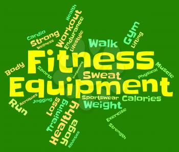 Fitness Equipment Showing Working Out And Equipments 