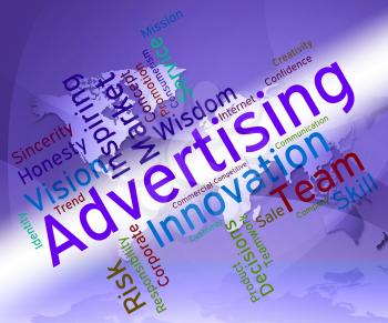 Advertising Wordcloud Representing Market Marketing And Text 