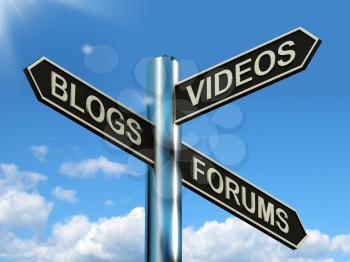 Blogs Videos Forums Signpost Shows Online Social Media 
