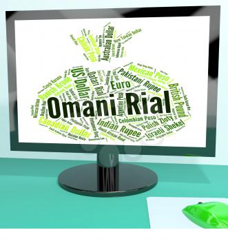 Omani Rial Showing Forex Trading And Words