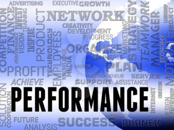 Performance Words Showing Progress Review And Evaluation