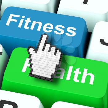 Fitness Health Computer Showing Healthy Lifestyle
