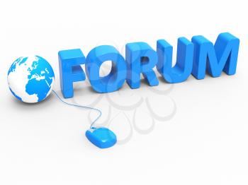 Internet Forum Indicating World Wide Web And Social Media