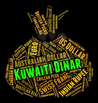 Kuwaiti Dinar Representing Foreign Exchange And Wordcloud