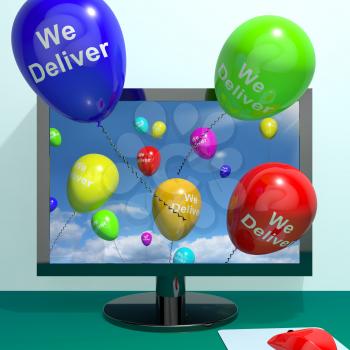 We Deliver Balloons From Computer Shows Delivery Shipping Servive Or Logistics
