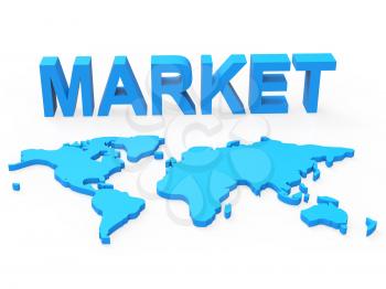 Market World Showing Globalisation Commerce And Worldwide