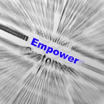 Empower Sphere Definition Displaying Motivation Success And business Encouragement