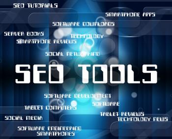 Seo Tools Representing Machine Optimizing And Engine