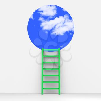 Vision Ladder Representing Climb Aspire And Aspirations