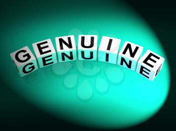 Genuine Dice Meaning Authentic Legitimate and Real