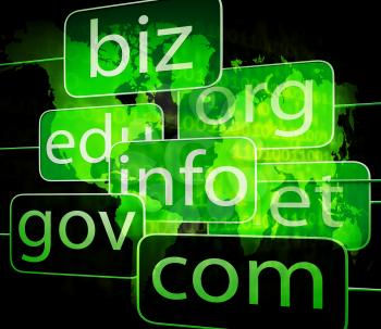 biz com net showing websites internet or seo