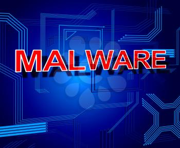 Malware Sign Meaning Digital Technology And Communication