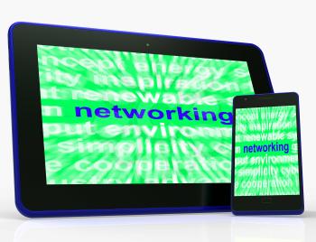 Networking Tablet Meaning Making Contacts And Business Networks