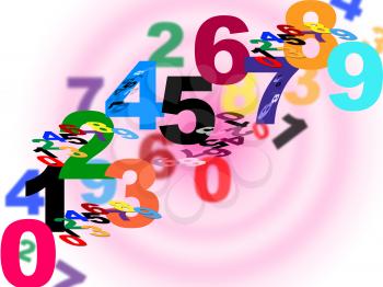 Numbers Maths Showing Numeracy Numeric And Backgrounds