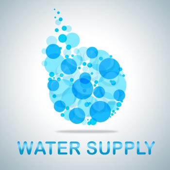 Water Supply Icon Representing Getting Clean H2o