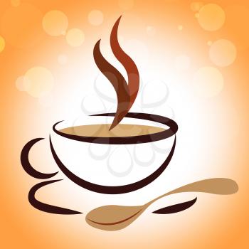 Beverage Hot Representing Coffee Break And Restaurant