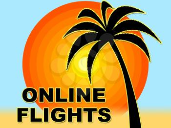 Online Flights Showing Travel Fly And Www