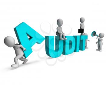 Audit Characters Showing Auditors Auditing Or Scrutiny
