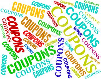 Coupons Words Indicating Saving Money And Discounted