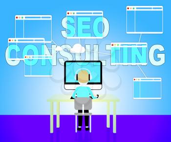 Seo Consulting Indicating Turn To And Internet