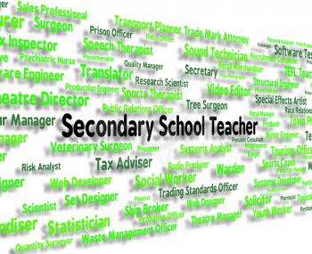 Secondary School Teacher Indicating Senior Schools And Career