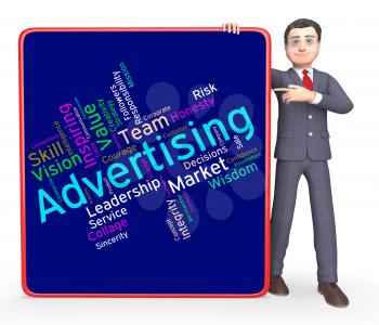 Wordcloud Advertising Meaning Market Advertise And Advertisement 