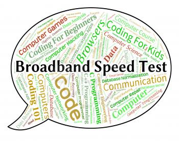 Broadband Speed Test Indicating World Wide Web And Www