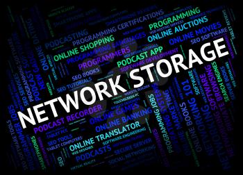Network Storage Meaning Global Communications And Store