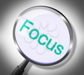 Magnifier Focus Showing Concentrate Aim And Searches