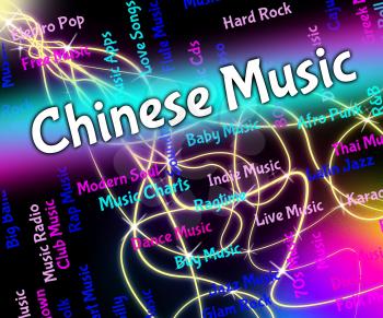 Chinese Music Showing Sound Track And Song