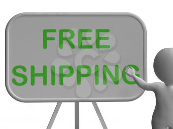 Free Shipping Whiteboard Showing Item Shipped At No Cost