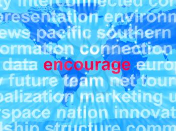 Encourage Word Cloud Showing Promote Boost Encouraged