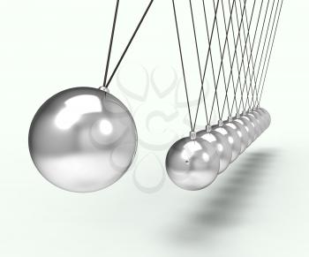 Newton Cradle Shows Energy Motion And Gravity