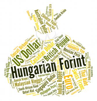 Hungarian Forint Showing Worldwide Trading And Forex 