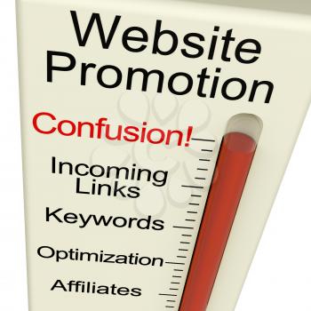 Website Promotion Confusion Shows Online SEO Strategies And Development